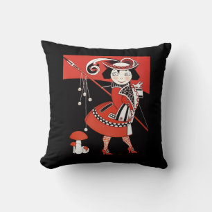 Girl in Red Cushion