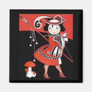 Girl in Red Magnet