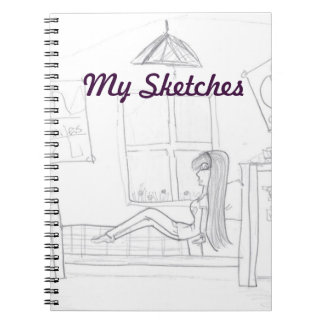 Girl In Room Sketch Book