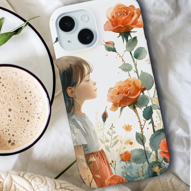 Girl in Rose Garden | June Birth Flower | Watercol Case-Mate iPhone Case (Creator Uploaded)