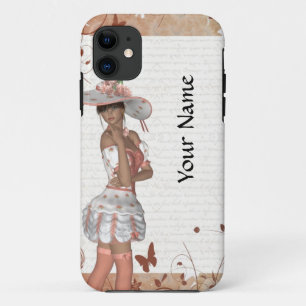 Girl in summer hat iPhone 11 case
