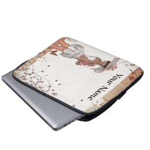 Girl in summer hat laptop sleeve