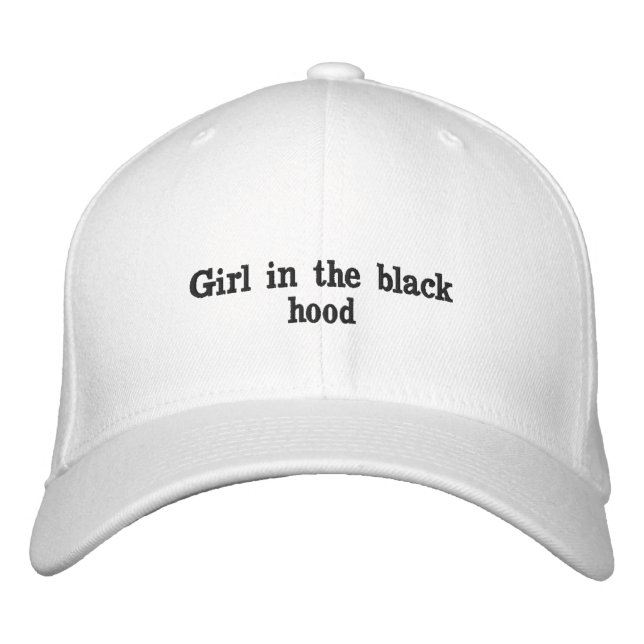 Girl in the black hood  embroidered hat (Front)