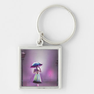 Girl in the Fog Key Ring