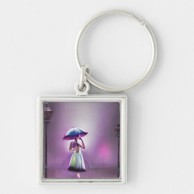 Girl in the Fog Key Ring (Front)