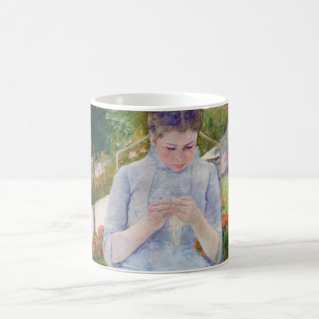 Girl in the Garden, Mary Cassatt Coffee Mug (Center)