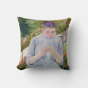 Girl in the Garden, Mary Cassatt Cushion