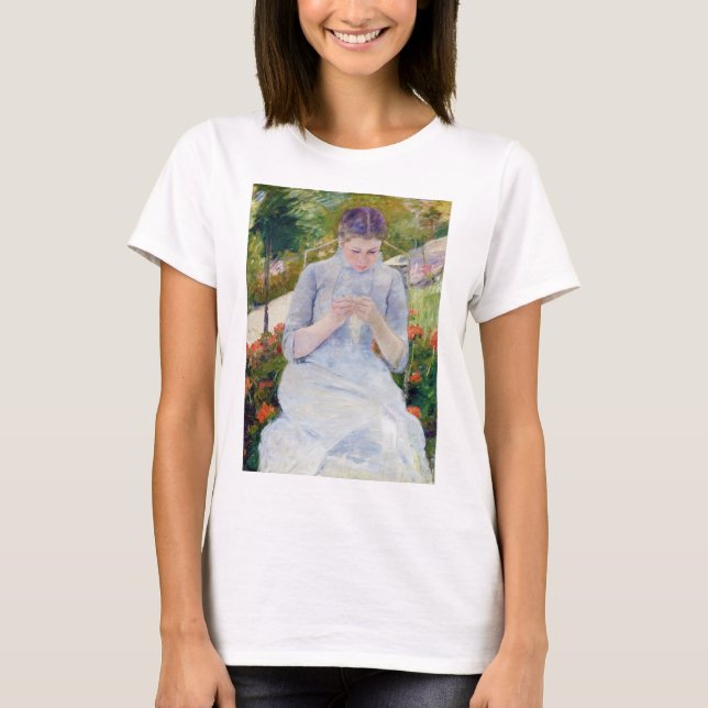 Girl in the Garden, Mary Cassatt T-Shirt (Front)