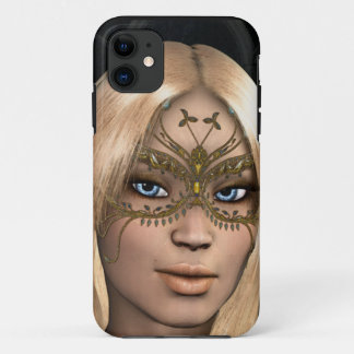 Girl in the Golden Butterfly Mask iPhone 11 Case
