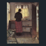 Girl in the kitchen by Anna Ancher Poster<br><div class="desc">This painting titled Girl in the kitchen is made by the famous artist, Anna Ancher. About Anna Ancher Anna Ancher was a Danish artist associated with the Skagen Painters. Ancher preferred to paint interiors and simple themes from the everyday lives of the Skagen people and fishermen, women and children, and...</div>