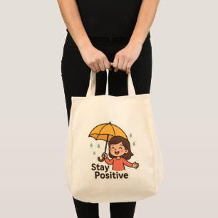 Girl in the rain… but with a smile  tote bag