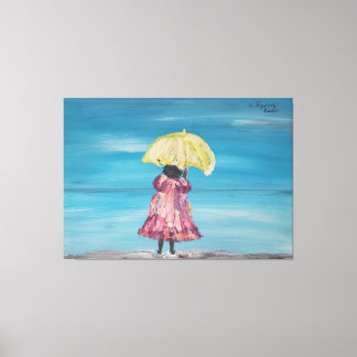 Girl in the Rain Canvas Print