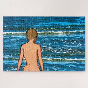 Girl in the Sea Painting Jigsaw Puzzle