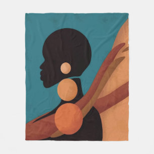 girl in the tropic. Beautiful African woman. Black Fleece Blanket
