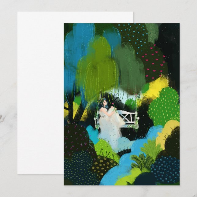Girl in the willow invitation (Front/Back)