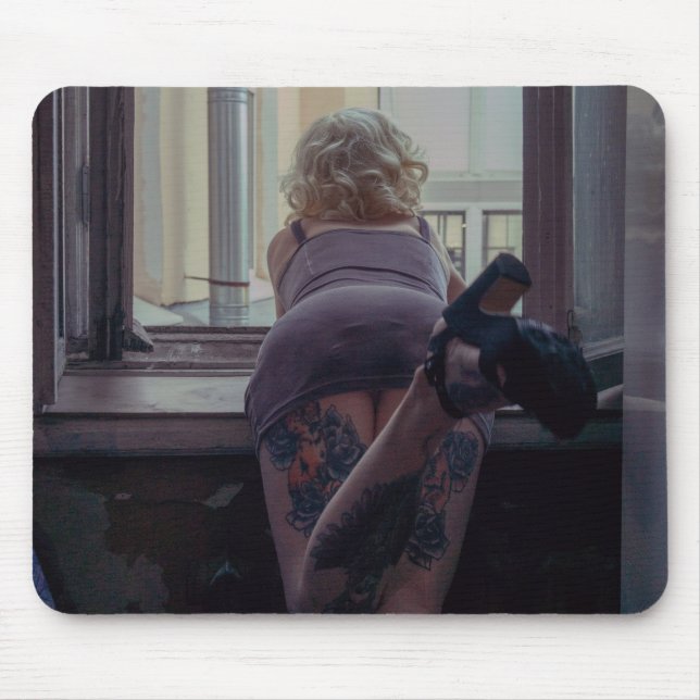 Girl in the window  mouse mat (Front)