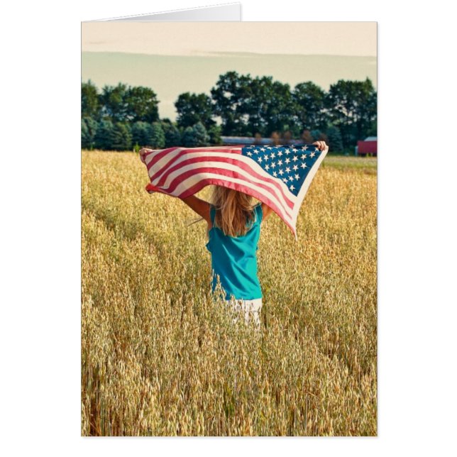 Girl In Wheat Field Thank You  (Front)