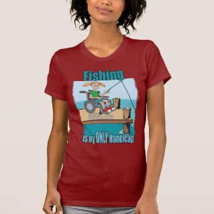 Girl in WheelChair Fishing T-Shirt