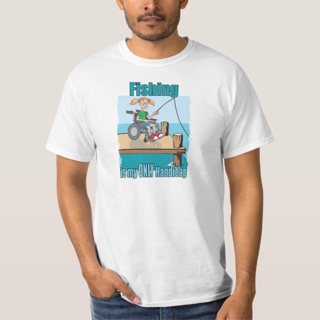 Girl in WheelChair Fishing T-Shirt (Front)