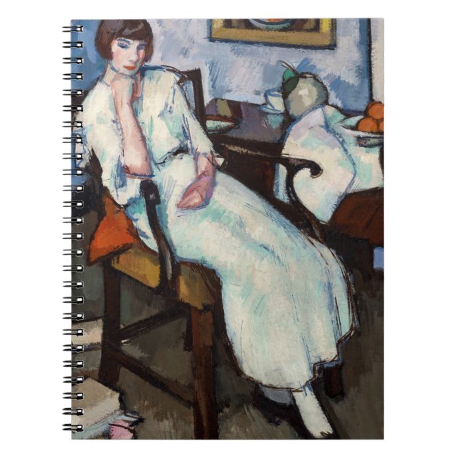 Girl in White, 1920 by Samuel John Peploe Notebook (Front)