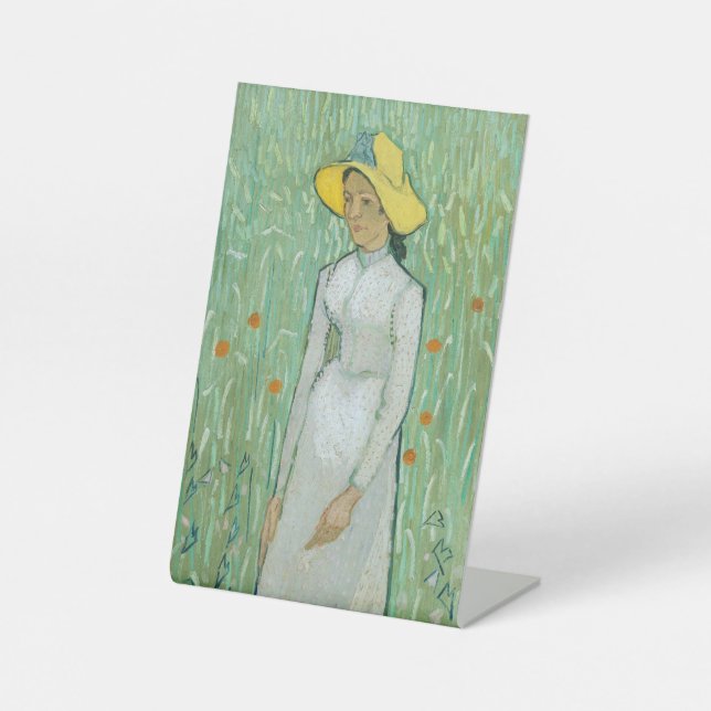 Girl in White by Vincent van Gogh Pedestal Sign (Front)