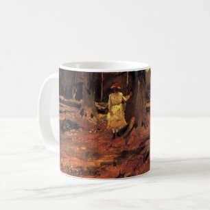 Girl in White in the Woods by Vincent van Gogh Coffee Mug