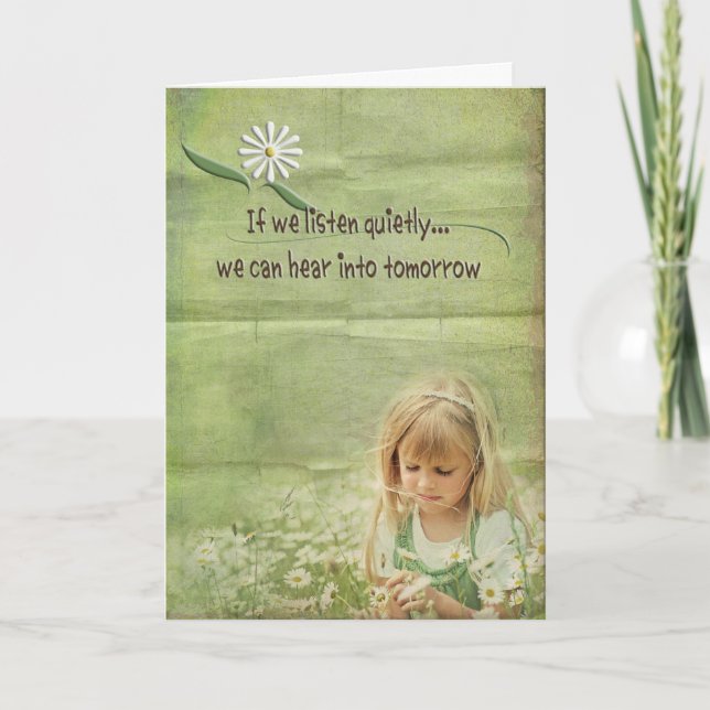girl in wildflowers birthday card (Front)