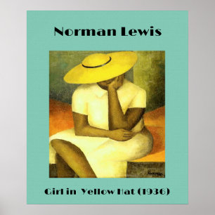Girl in yellow hat by Norman Lewis (1936) Poster