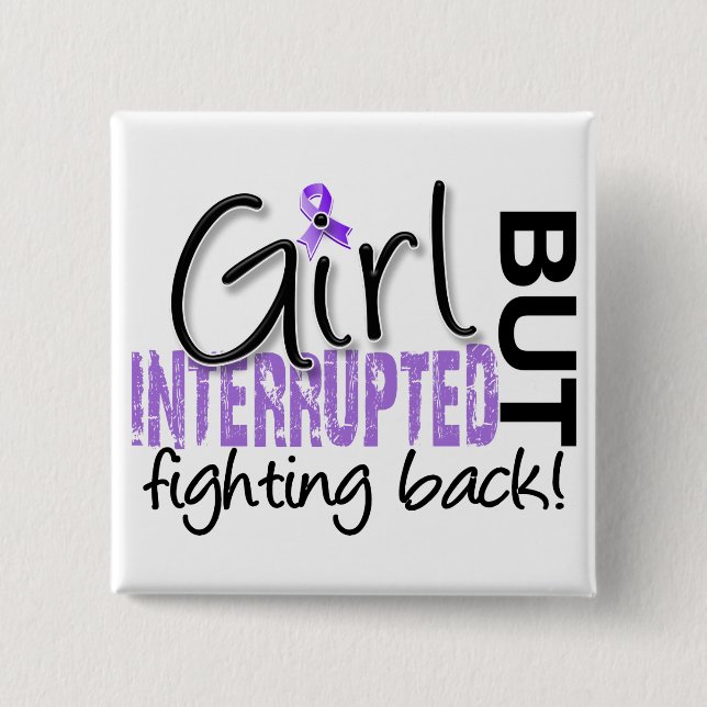 Girl Interrupted 2 Hodgkin's Lymphoma 15 Cm Square Badge (Front)