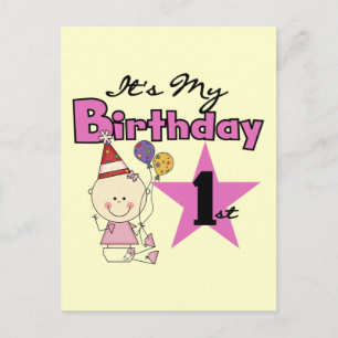 Girl It's My Birthday Tshirts and Gifts Postcard