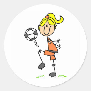Girl Juggling Soccer Ball Sticker