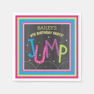 Girl Jump Birthday Party Trampoline Bounce House Napkin