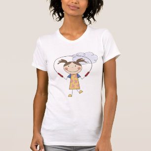 Girl Jumping Rope T-shirts and Gifts
