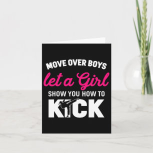 Girl Karate Funny Daughter Kick Boxer Gift Card
