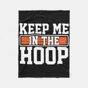 Girl Keep Me In The Hoop Funny Sketll Humor Mom Da Fleece Blanket