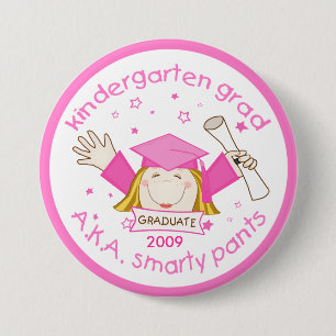 Girl Kindergarten Graduate / Graduation Button
