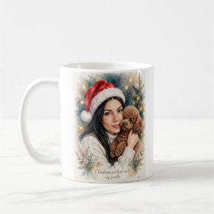 Girl kissing Poodle Puppy–Poodle Mum Coffee Mug