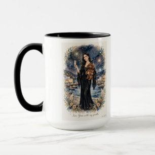 Girl kissing Poodle Puppy–Poodle Mum Mug