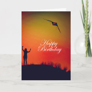 Girl & Kite Card