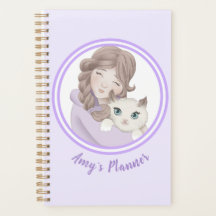 Girl & Kitty Customisable Kids