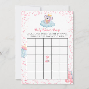 Girl Koala Bear Baby Shower Bingo Card
