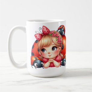 Girl Ladybug Coffee Mug
