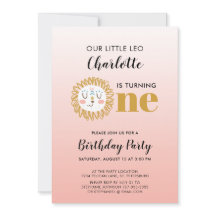 Girl Leo Sun Sign First Birthday