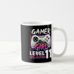 Girl Level 11 Unlocked Video Game 11th Birthday Gi Coffee Mug