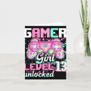Girl Level 13 Unlocked Video Game 13th Birthday Gi Card