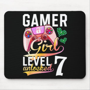 Girl Level 7 Unlocked Video Game 7th Birthday  Mouse Mat