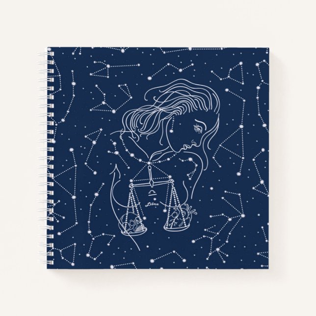 Girl Libra Zodiac Sign   Notebook (Front)