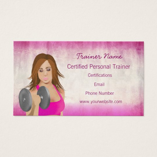 Girl Lifting Personal Trainer Business Card