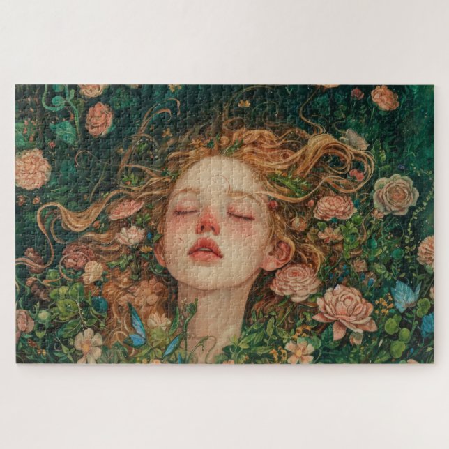 Girl Like a Rosebud Jigsaw Puzzle (Horizontal)