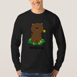Girl Likes Wildlife Animals Wombats Nature Rodent T-Shirt